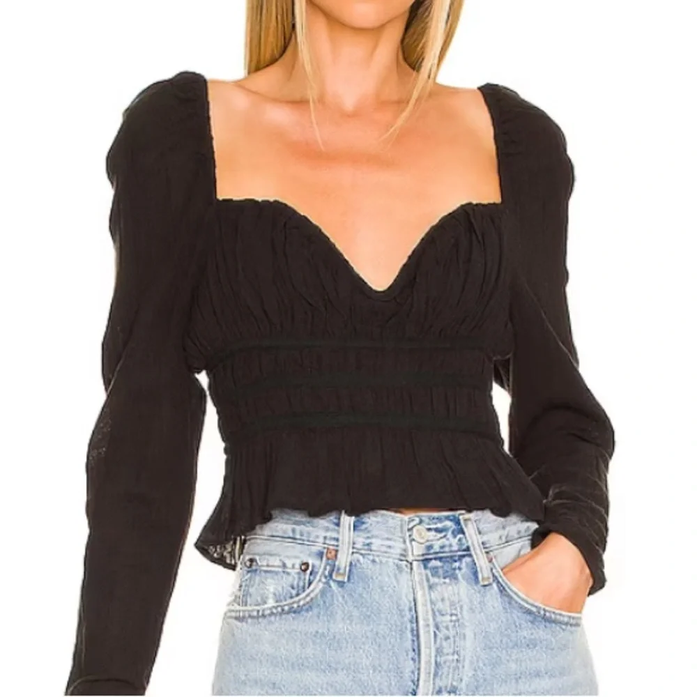 Free People Chloe Top in Black